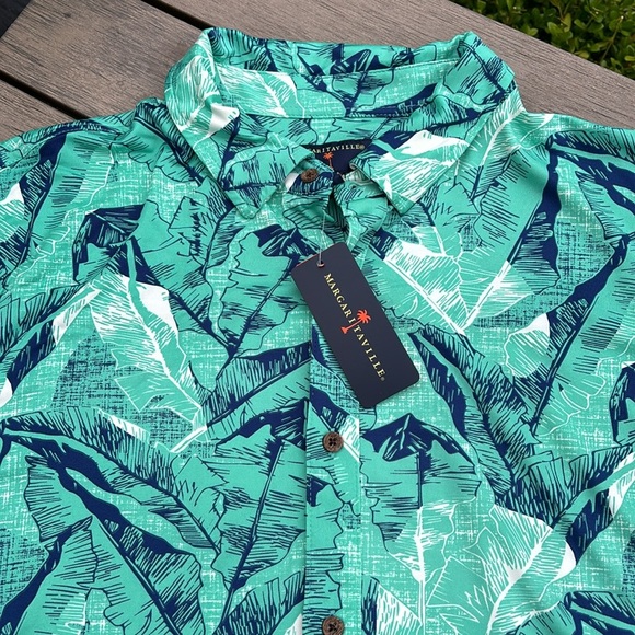Margaritaville short sleeve button down shirt new - Picture 3 of 4